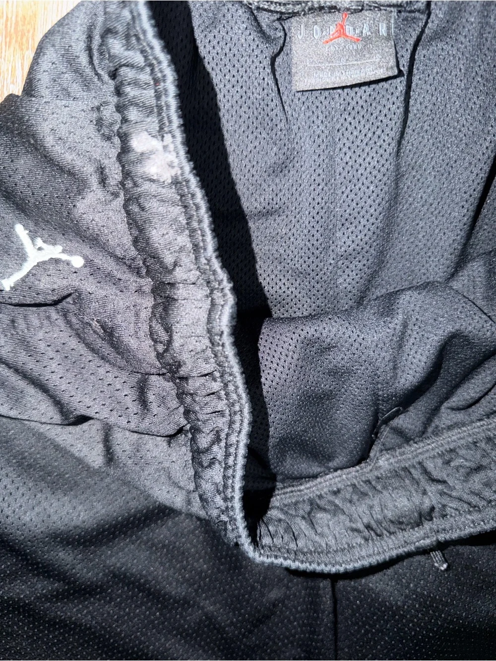 Nike Jordan MVP 23 Logo Mesh Shorts Mens Size Medium Black White HF9311-010